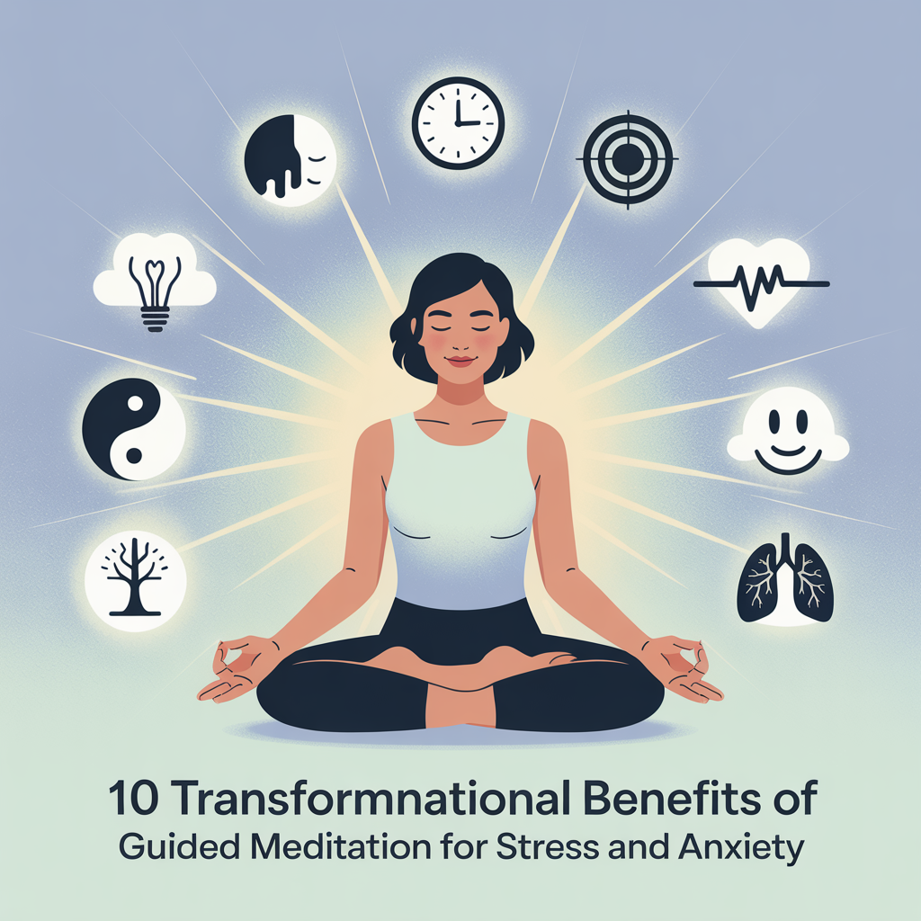 Infographic on benefits of guided meditation