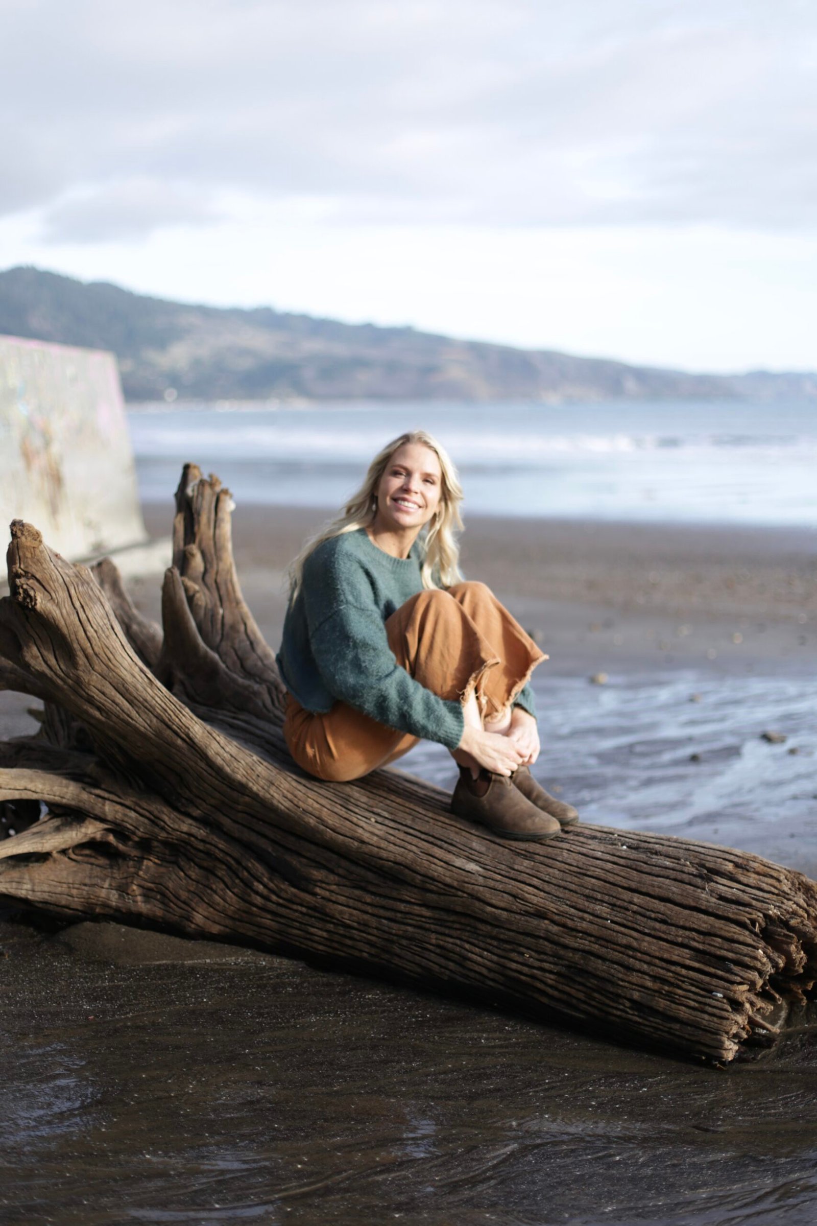 Abigail Sitting on a Beach
