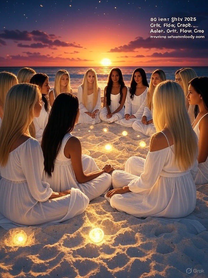 Womens enjoying the sun and sea.